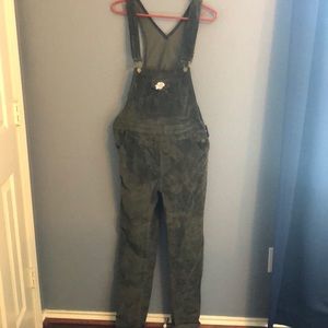 Corduroy green overalls